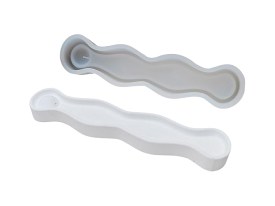 Molde silicona porta sahumerio ondulado